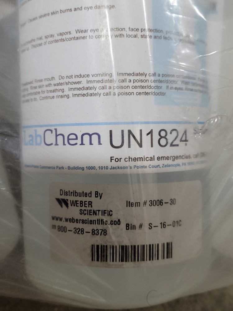 x6 1.0M Sodium Hydroxide Solution, Laboratory Grade, Industrial & Educational...