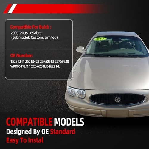 Front Left Power Window Regulator with Motor Assembly Compatible with Bu-ick