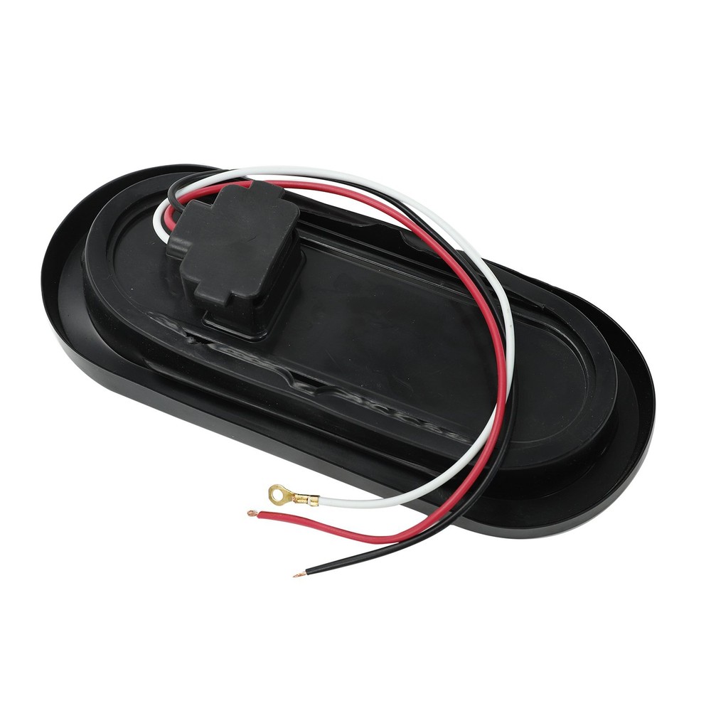 2x 6" Oval White 10 LED Trailer Truck Sealed Reverse Back-Up Tail Lights 12V