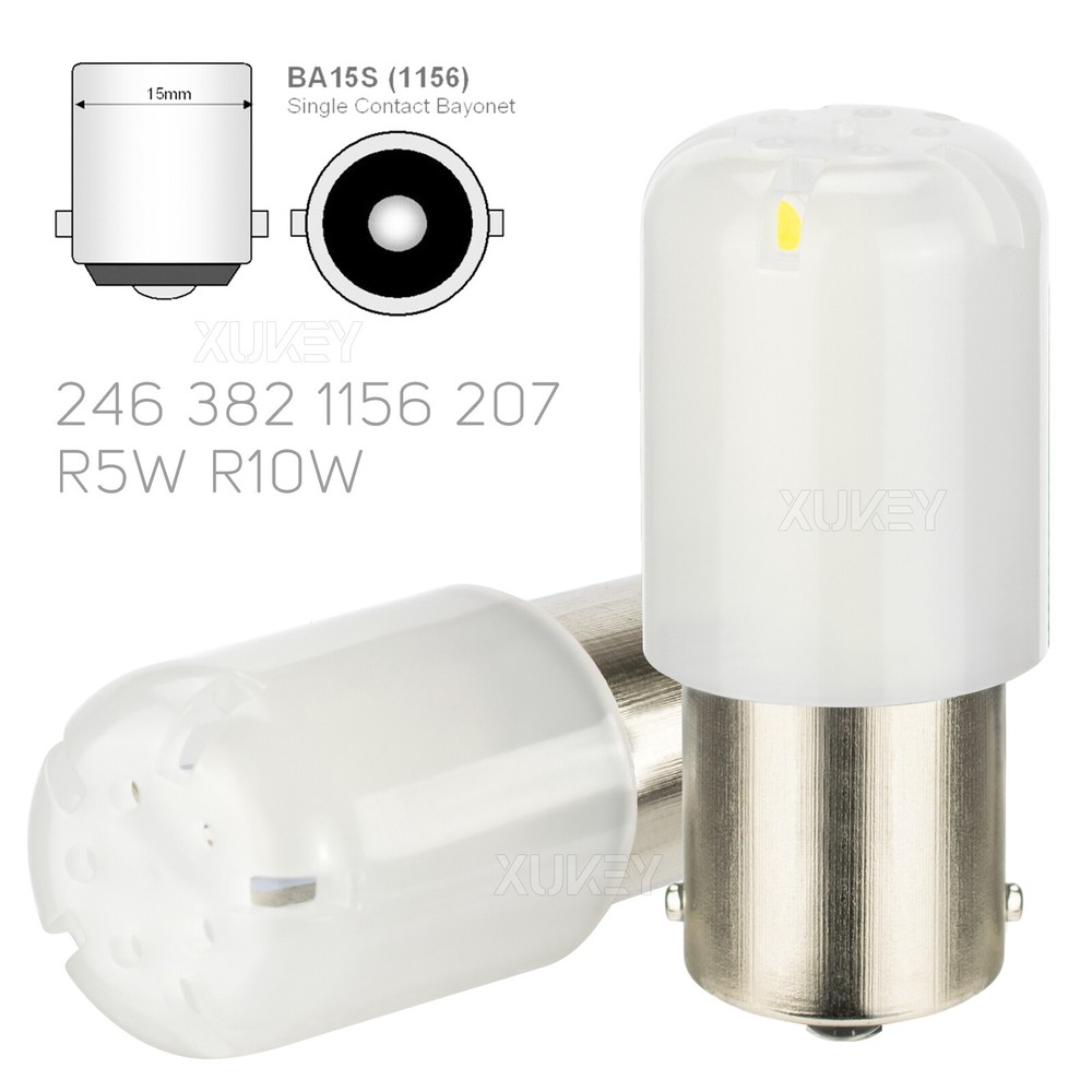 4Pcs 12V BA15S White 67 89 97 631 5007 5008 R5W R10W 1156 LED Bulb Mini Car RV