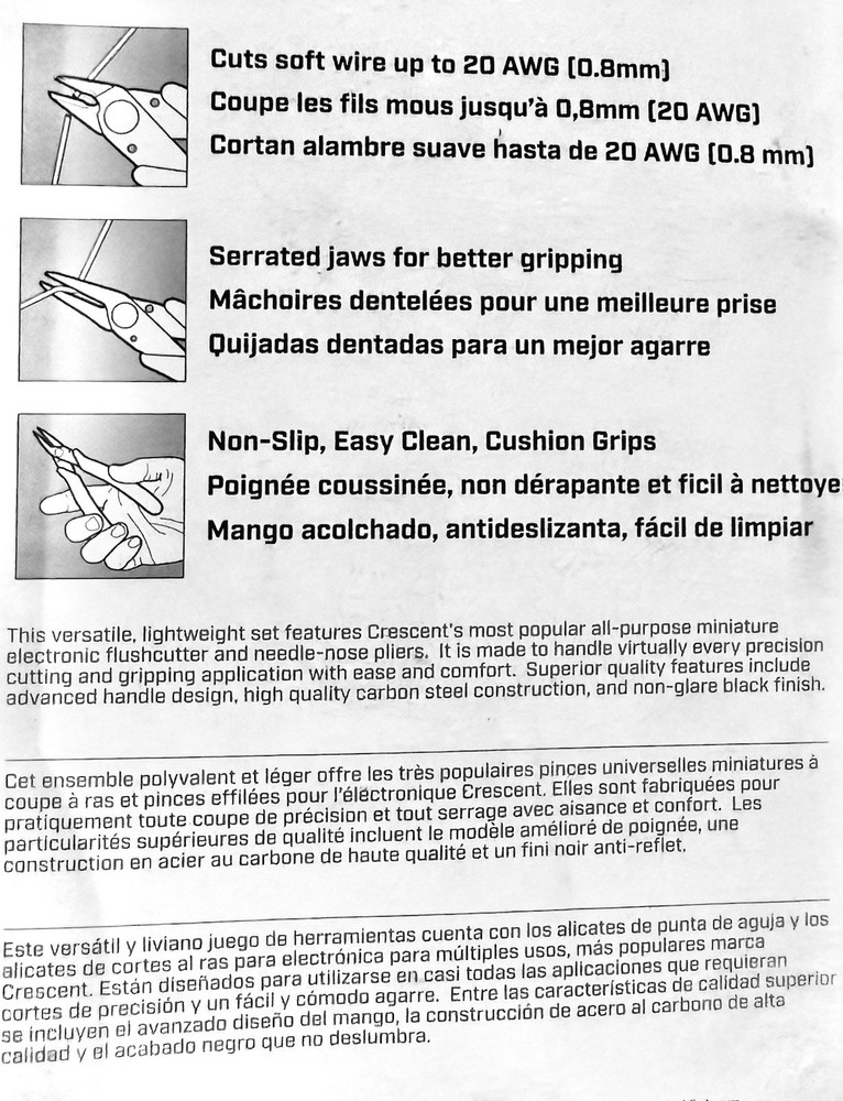 Crescent (S2KS5NN) Mini Pliers Set (2-Piece)