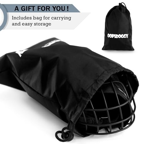 Reflective Metal Dog Muzzle for Large Breeds - Secure Wire Basket, Adjustable St