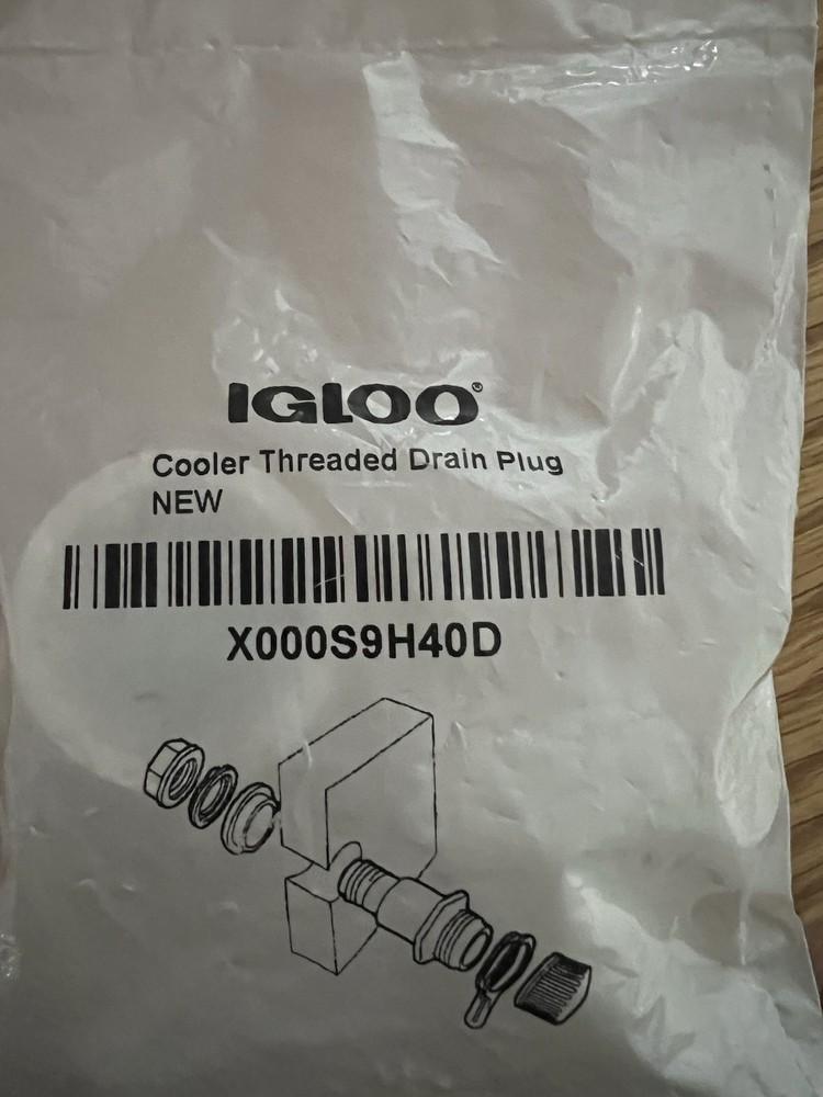 2 Pack New IGLOO Replacement Threaded Drain Plug - White