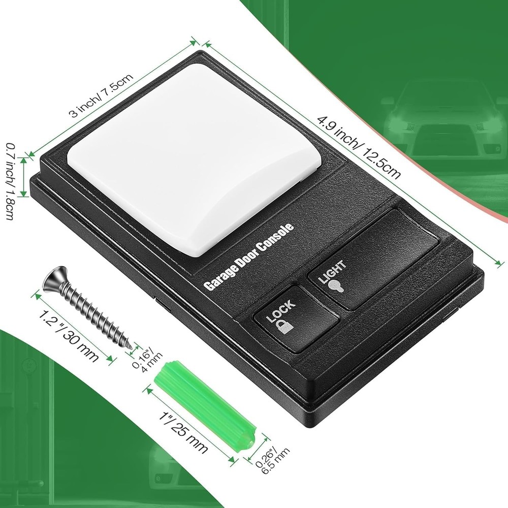 Complete Garage Door Wall Keypad Kit - Illuminated, Secure Control Solution