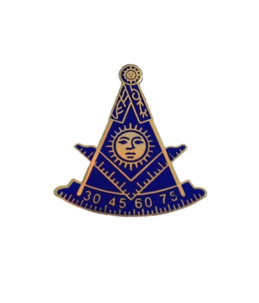 Past Master Masonic Freemason AF&AM W Square Lapel Pin