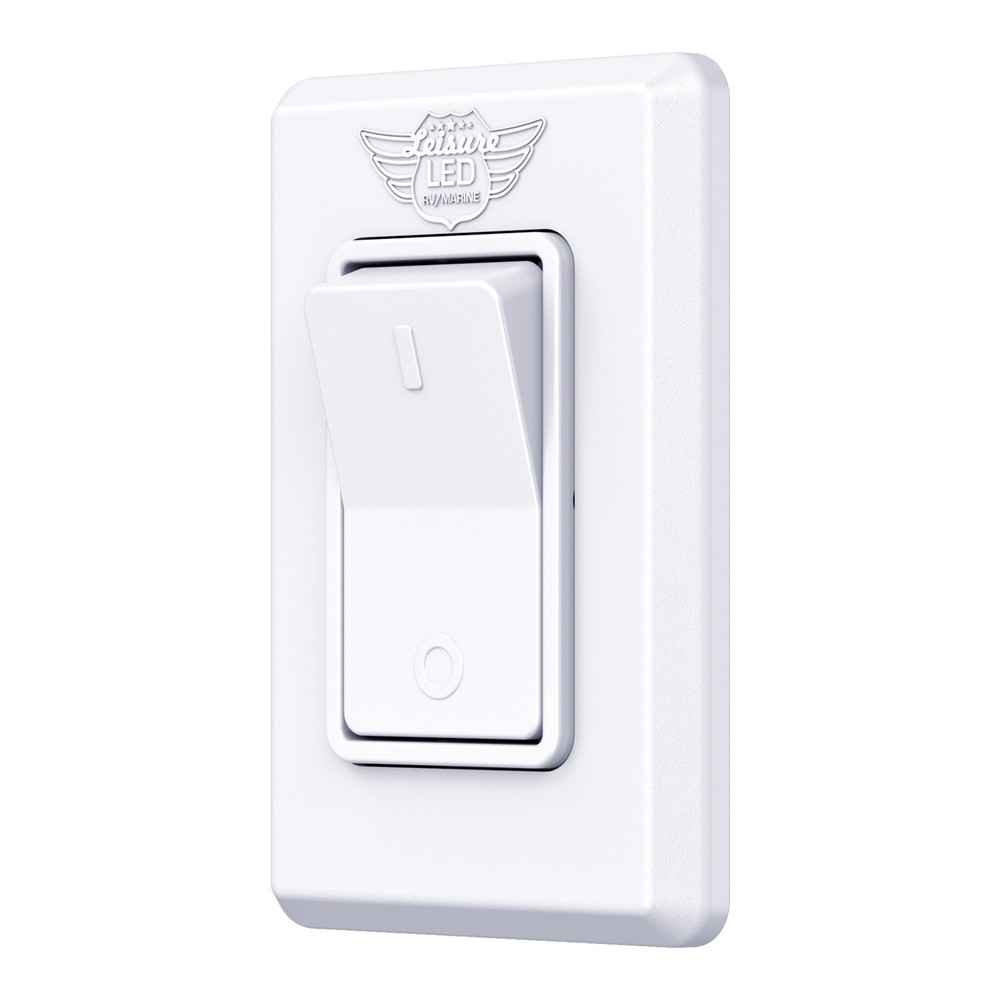 Single 1 Gang On-Off 12V White Light Switch -RV Camper Trailer Marine Boat 12 V