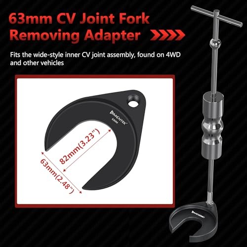 Inner CV Axle Removal Tool with Nut, Front Wheel Drive CV Joint Puller 63mm