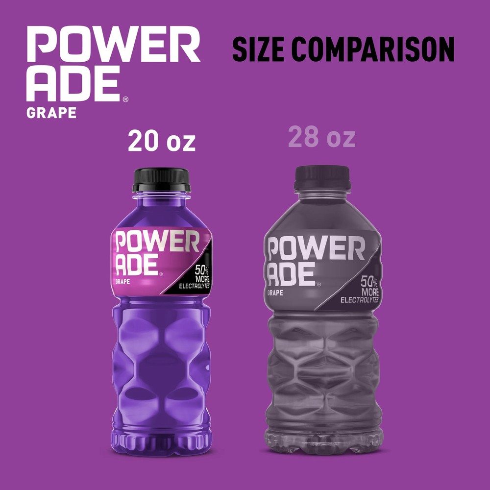 POWERADE Grape Sports Hydration Drink 20 oz 8 Pack