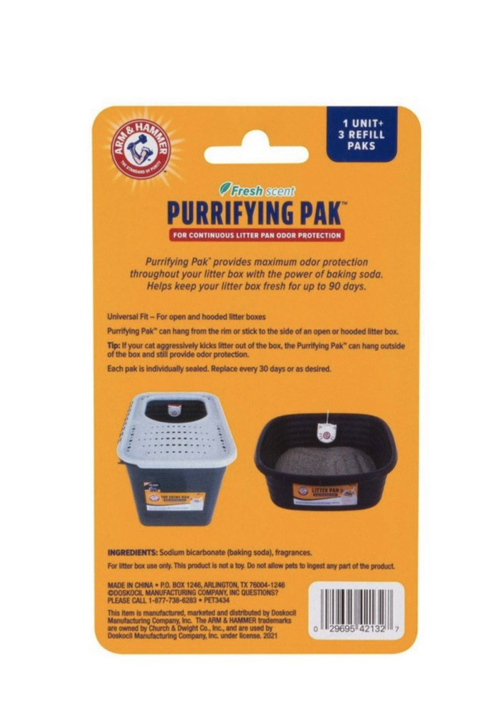Arm & Hammer Purrifying Pack For Continuous Litter Pan Odor Protection 3 Count