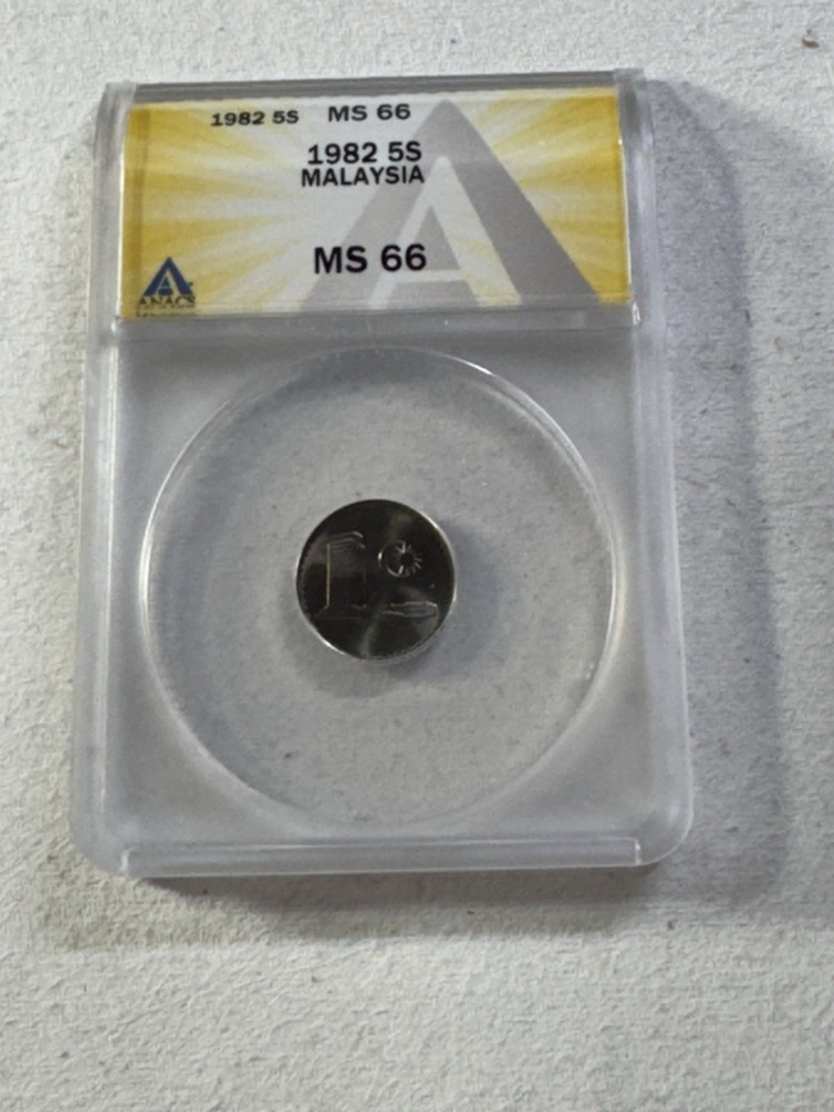 1982 Malaysia 5 Sen Graded MS 66 by ANACS