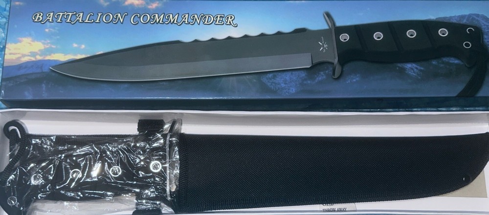 New In Box BATTALION COMMANDER FIXED BLADE KNIFE