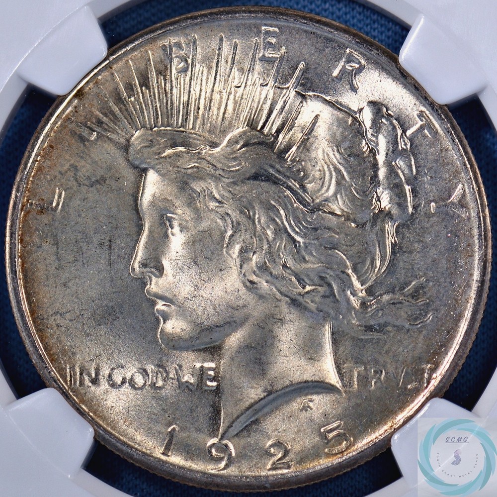 1925 Peace Dollar NGC MS 65 - Impeccable Gem Specimen!