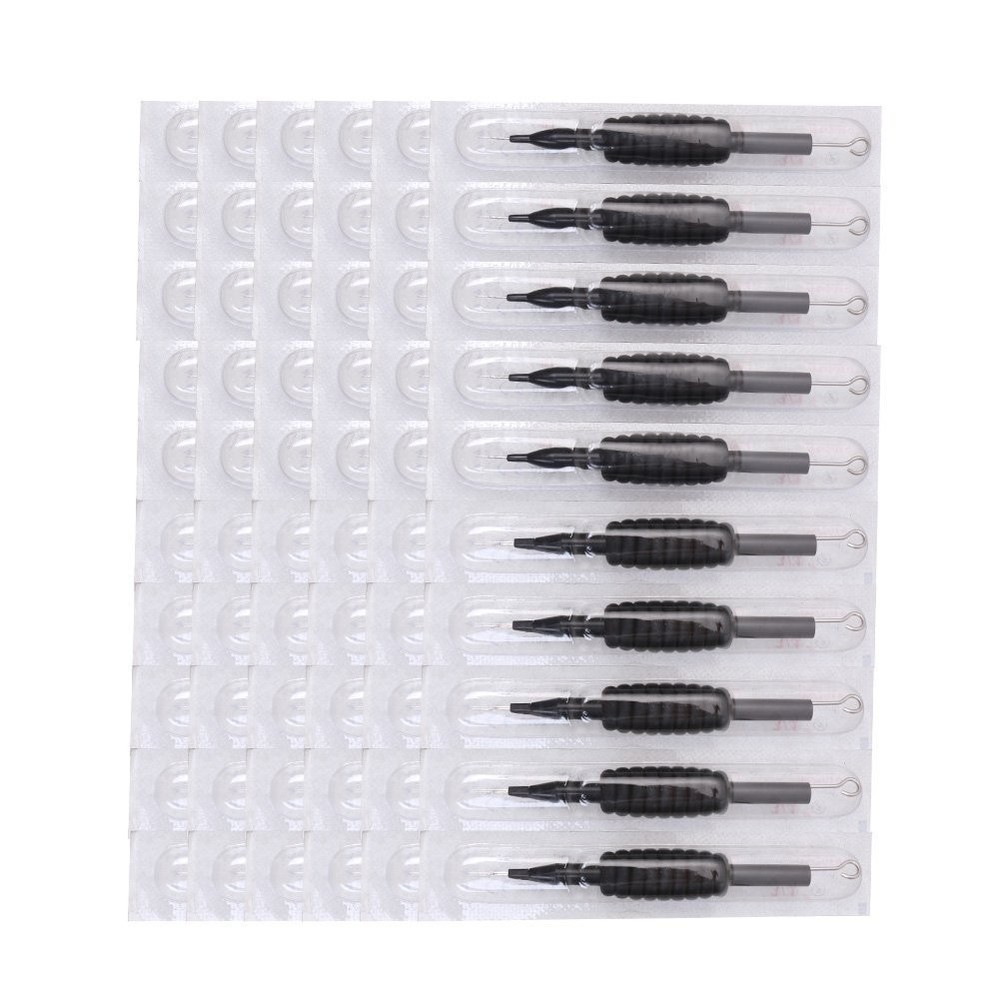 Dragonhawk 60 Counts Black Tattoo Needles Tubes with Matching Assorted