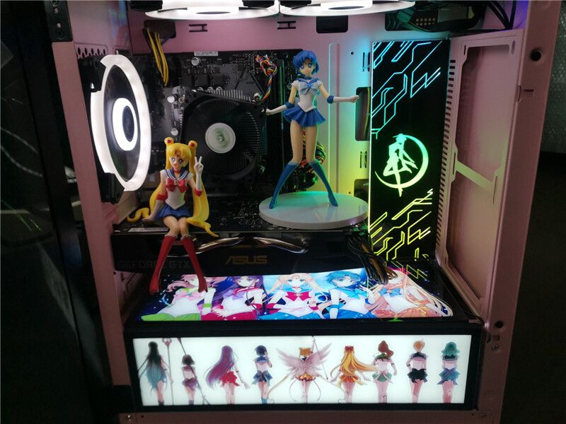 DIY Anime Light Board For PC Installed Custom Made Computer Case Decoration New