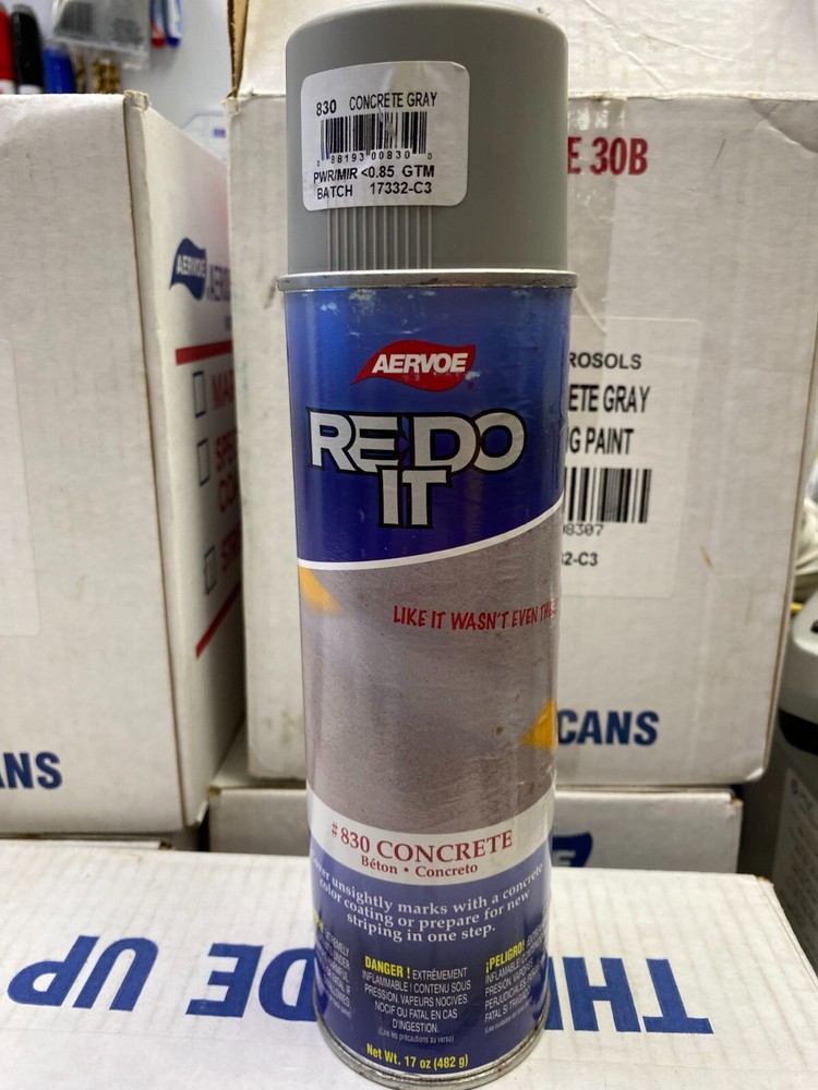 AERVOE REDO IT #830 CONCRETE GRAY STRIPING PAINT CAN