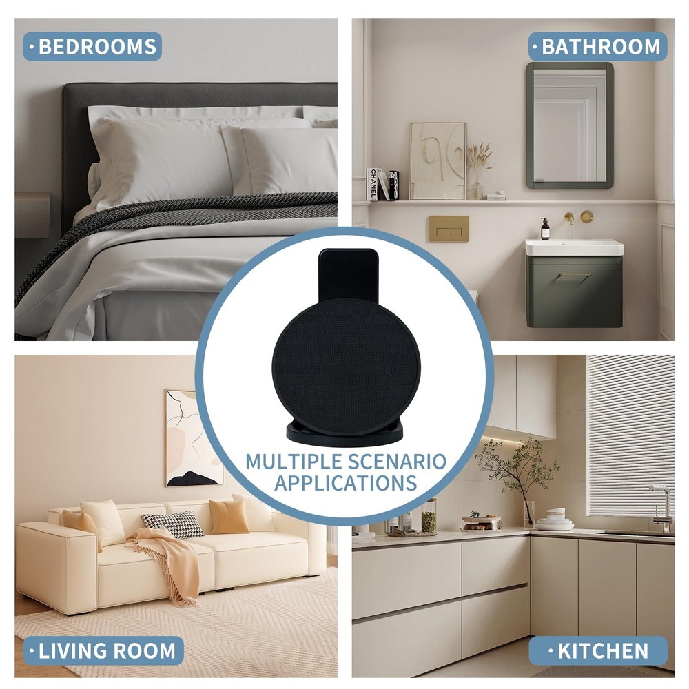 Wall Mount Holder for Echo Pop Speaker Black Cable Management Space Saver