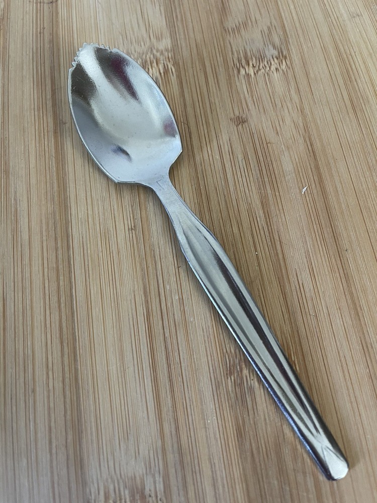 ENJOY Stainless Concave Center SERRATED GRAPEFRUIT SPOON 5.75" New