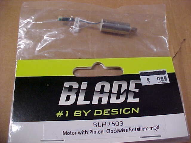 BLADE BLH7503 = MOTOR W/PINION, CLOCKWISE ROTATION: mQX (NEW)