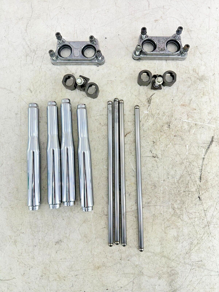 2014 HARLEY SPORTSTER Chrome Push Rod Covers & Pushrods W/ Blocks Set