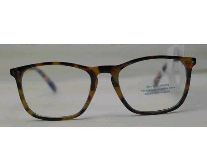 Claire's Solar Blue Light Reducing Retro Tortoiseshell Clear Lens Frames - Brown