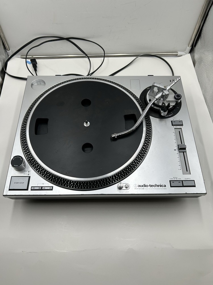 Audio-Technica AT-LP120-USB Direct Drive Turntable USB Silver Black