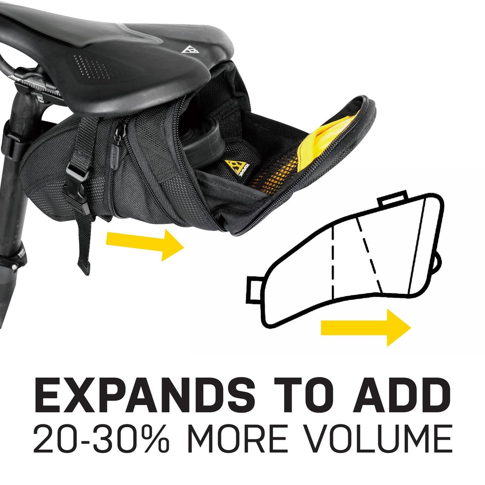 Durable Micro Strap Mount For Bikes With Reflective Strip And Expandable Storage