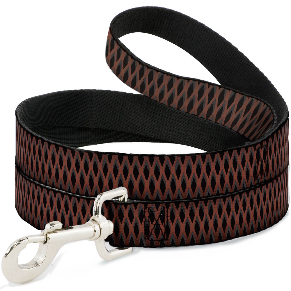 Dog Leash Mesh Black/Brown NARROW 0.5"