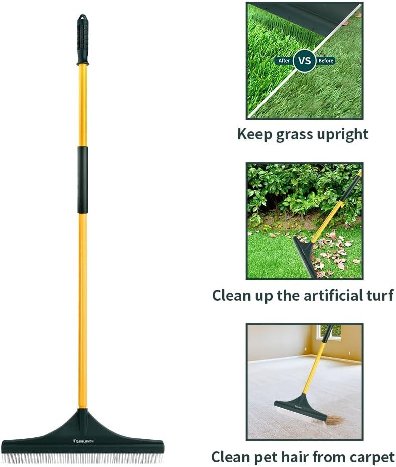 Effortless Cleaning with 55-Inch Turf Rake – Quick Installation and Lightweight