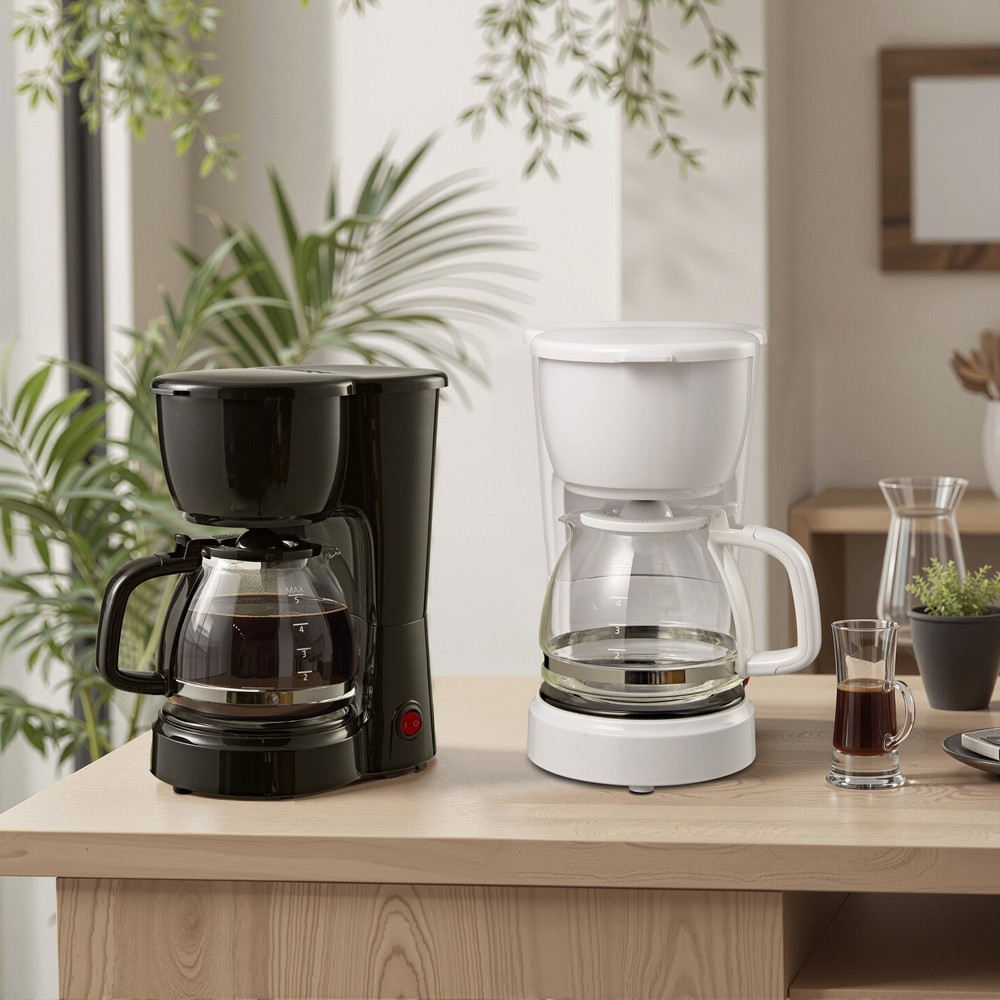 White 5-Cup Coffee Maker