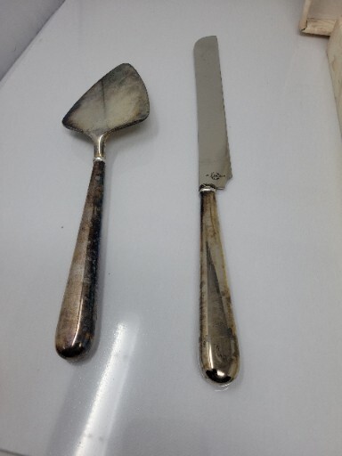 Lenox Forevermore 2-Piece Dessert Set Cake Server & Knife Silver-plated