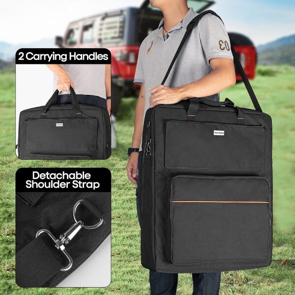 Solar Panel Carry Case Bag for Jackery EcoFlow Bluetti 100W Foldable Panel