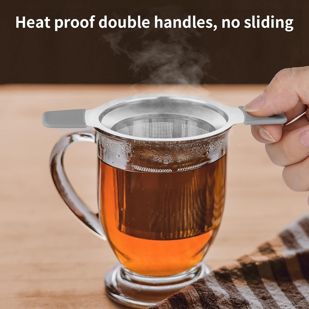 Stainless Steel Loose Leaf Tea Infuser Strainer with Extra Fine Mesh