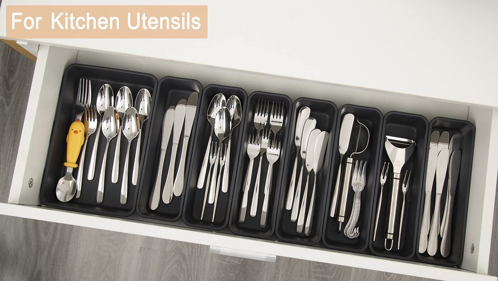 Kutesna 15 PCS Interlocking Desk Drawer Organizer Separator for Office,Bathro...