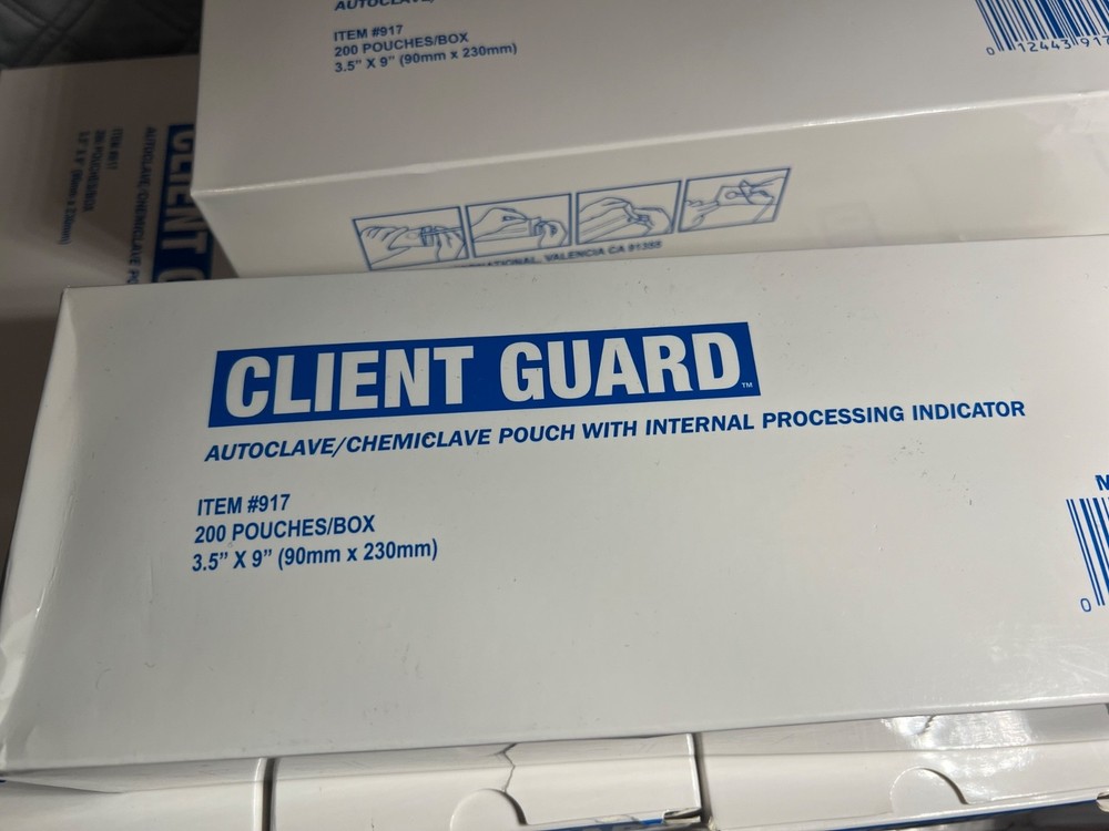 10 boxes autoclave/chemiclave pouch w/ internal processing indicator 3.5"x9"