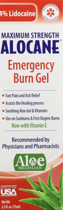 ALOCANE MAXIMUM STRENGTH EMERGENCY BURN GEL HEALING PROCESS 2.5OZ