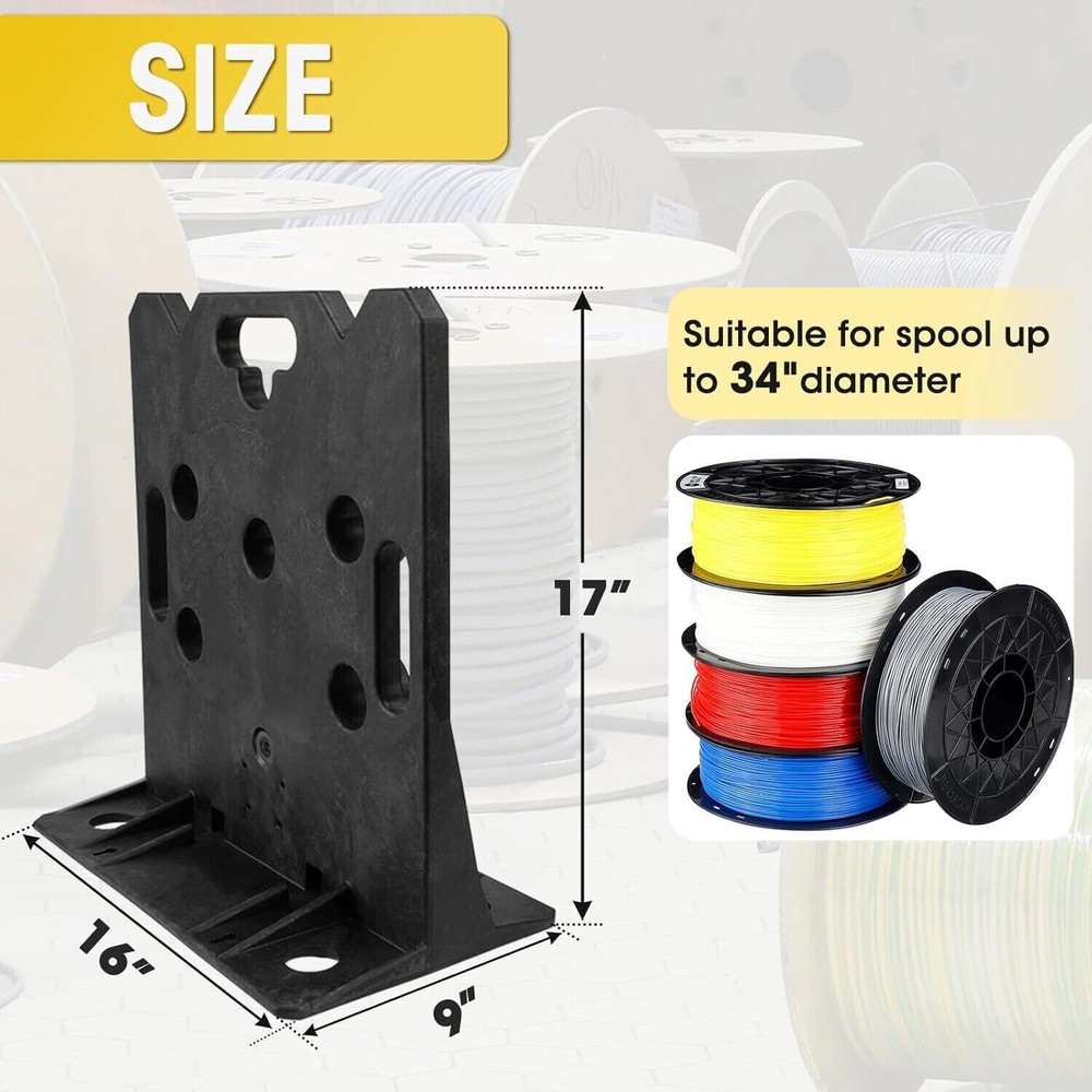 2x Cable Reel Dispenser Rack Wire Spool Caddy Holder Pull Spool Organizer Stands