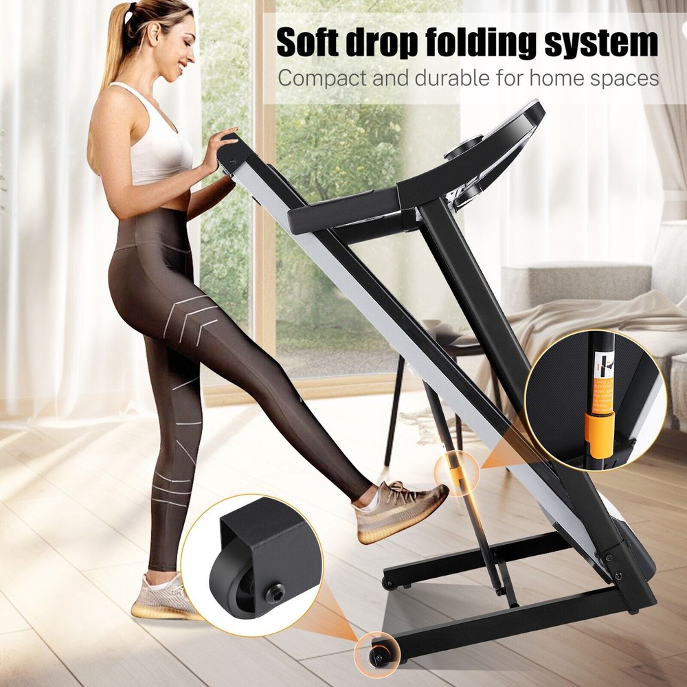 3.25HP Electric Folding Treadmill w/Incline & 10" Touchscreen, 36 Pre-Programs🏃
