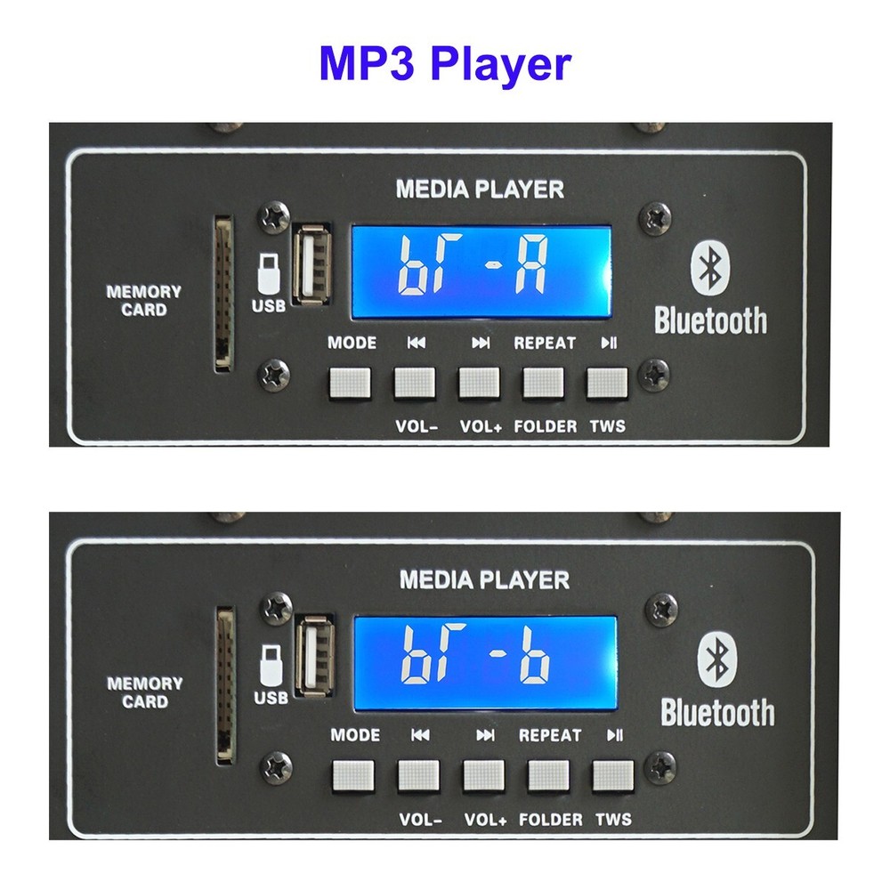 2-Way 15" PA Active DJs Speaker System 4000W Powered Karaoke Bluetooth Speaker