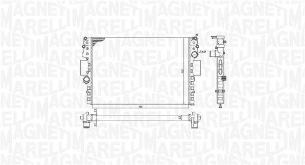 Magneti Marelli 350213183800 radiator, engine cooling for Iveco