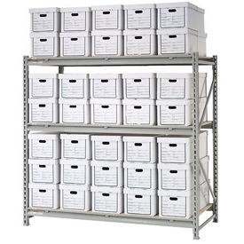 Record Storage Rack Starter Unit 35 Boxes 72"W x 18"D x 72"H