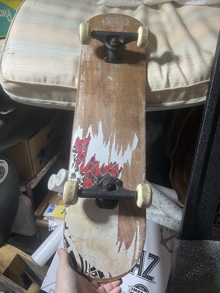 Vintage Skateboard Decal Ripped Off Complete