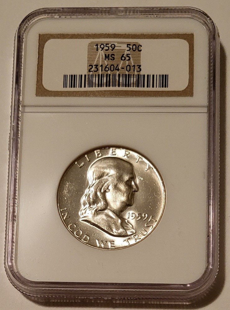 1959 Franklin Half Dollar MS65 NGC