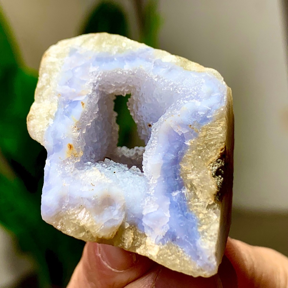 43GNatural Blue striped agate Crystal Chunks piece form Mineral Specimens