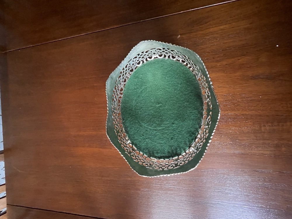 Table Centrepiece/ Large Coaster Ornate Silver Plated Pierced Decoration
