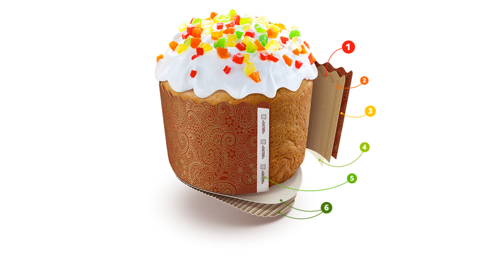 Set 6 Easter Parchment Baking Paper Molds Paska Panettone Cake