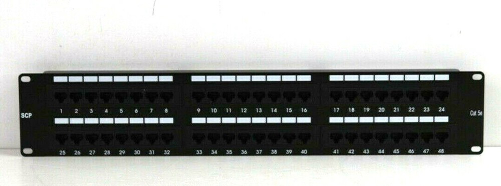 New Structured Cable Products SCP 348 48-Port Patch Panel For CAT5 CAT6 h110