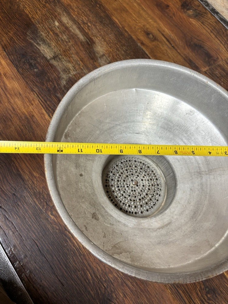 Milk funnel strainer galvanized vintage