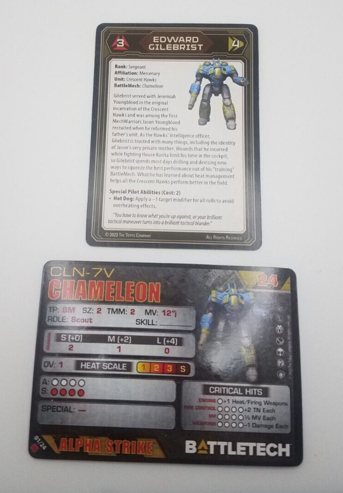 Battletech Mercenaries - Chameleon *Mech & Cards*