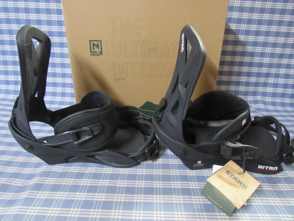 Nitro Staxx Snowboard Bindings (New with Tags Open Box) Size Medium FREE SHIPPIN