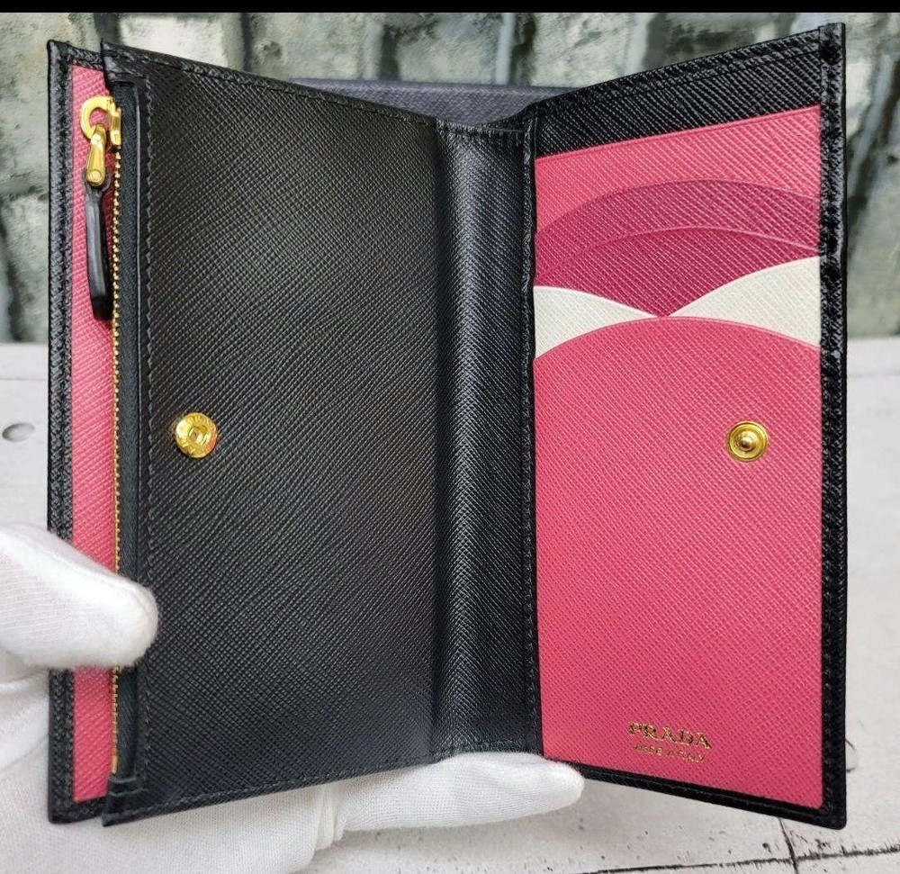 PRADA Saffiano 1ML009 Black Wallet